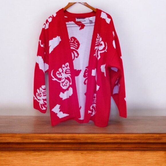 Vintage Bramble Lane Women Open Front Cardigan Sweater Size L - Picture 1 of 9